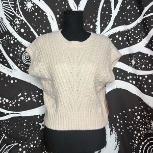 Sincerely Jules Cream Sweater Vest Sz M